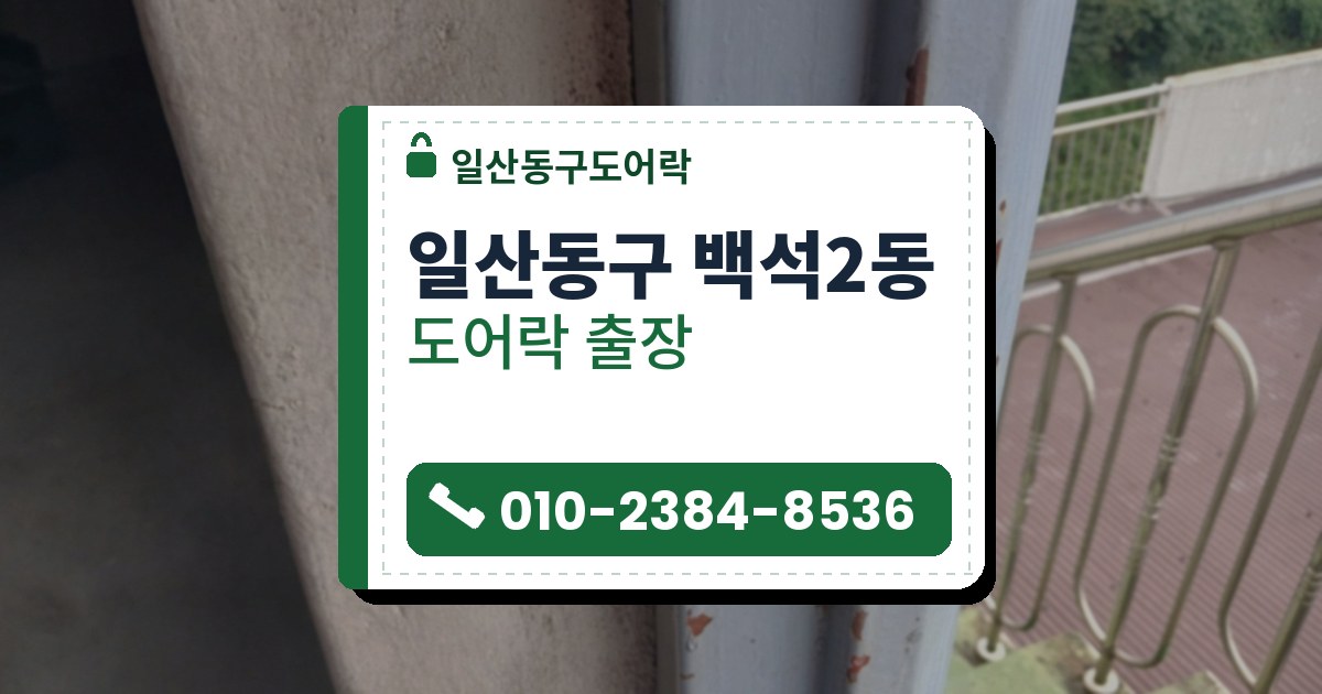 일산동구 백석2동 도어락 — 일산동구도어락 안내 그림